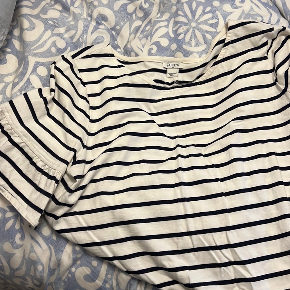Jcrew ruffle sleeves tee shirt dress
